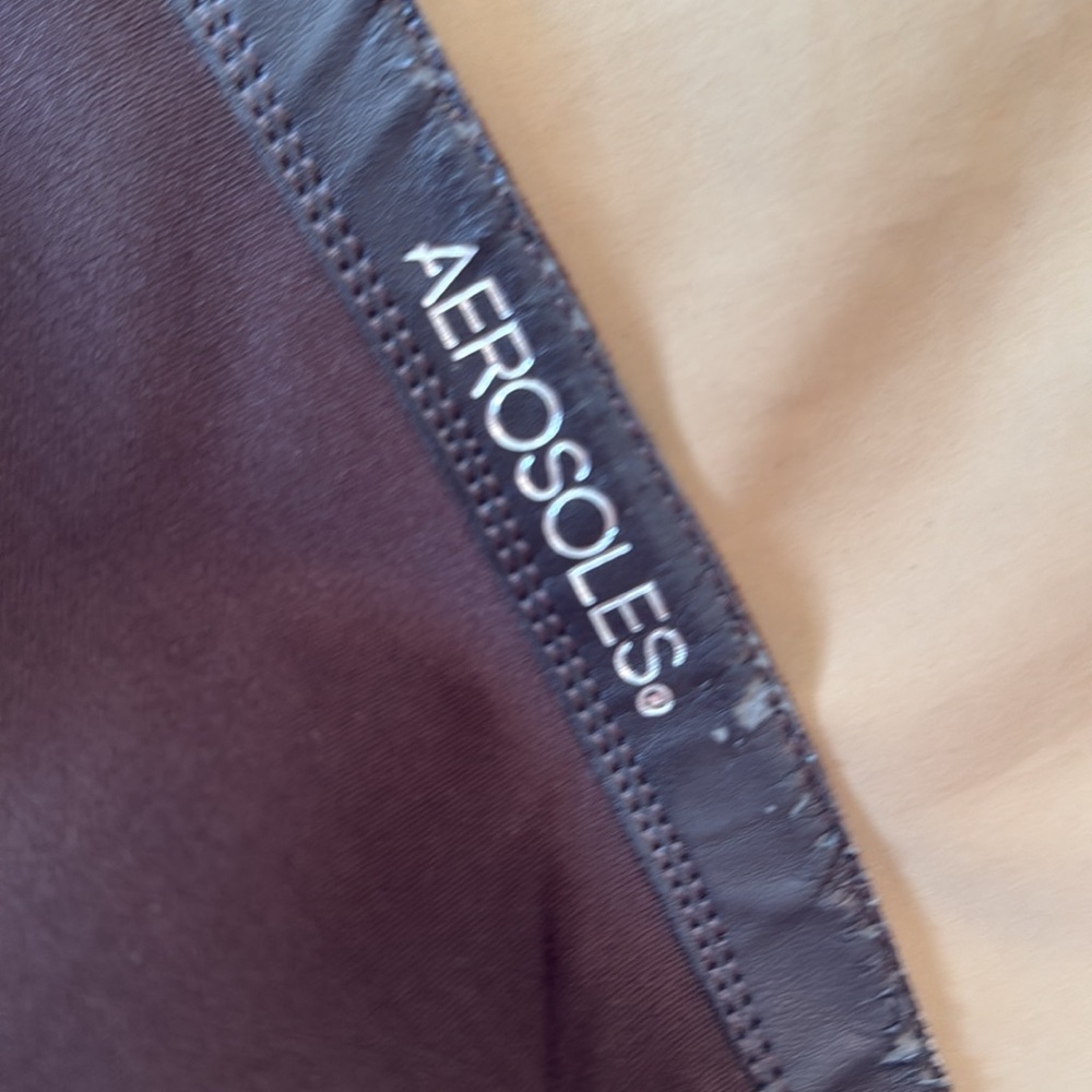 Aerosoles size 8.5 chocolate brown suede wedge boot - Picture 5 of 12